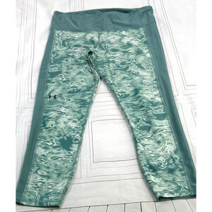 Under Armour HeatGear SeaGreen Leggings/Yoga Pants Compression High Rise-WMNs XL
